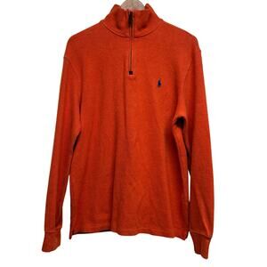 Polo Ralph Lauren Men’s Orange Quarter Zip Sweater (Size M)